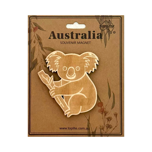 Koala Wooden Fridge Magnet – Australian Souvenir Gift | Engraved Timber Animal Magnet