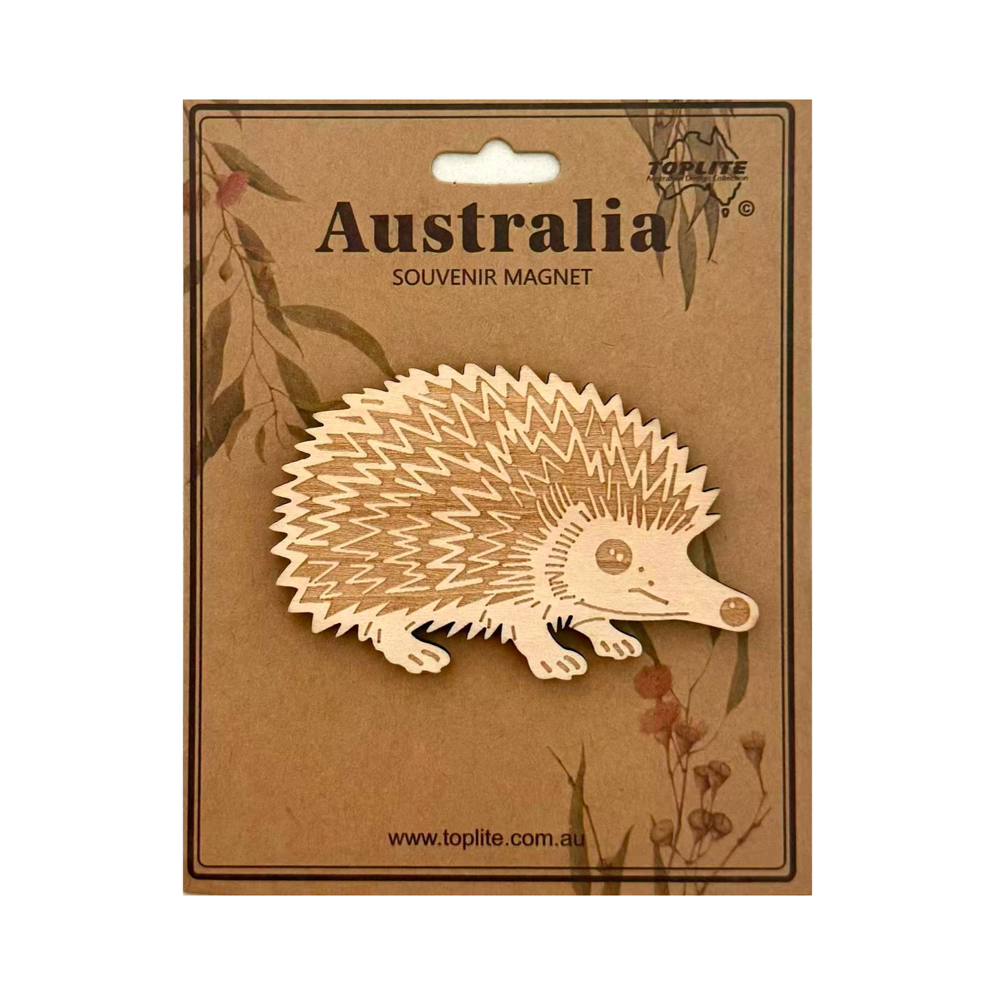 Echidna Wooden Fridge Magnet – Australian Souvenir Gift | Engraved Timber Animal Magnet