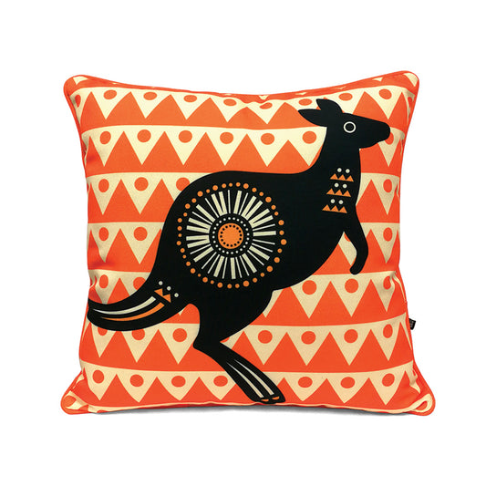 DBL Cushion Cover - Retro Kangaroo Design