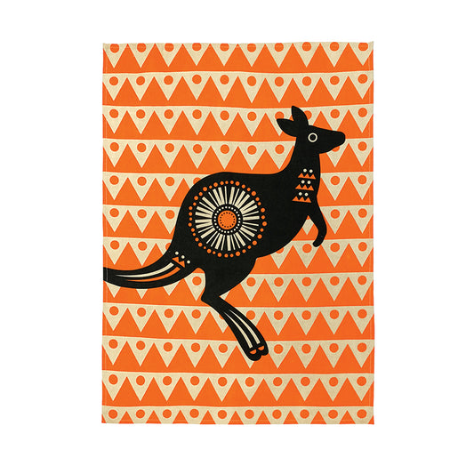 DBL Tea Towel – Retro Kangaroo (100% Cotton)