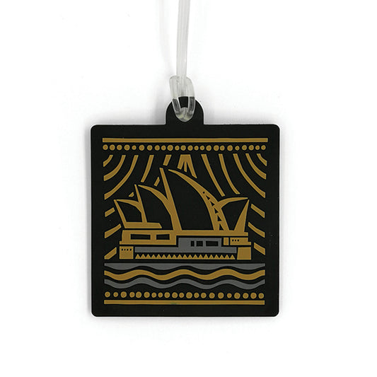 DBL Luggage Tag – Sydney Opera House Gold Design