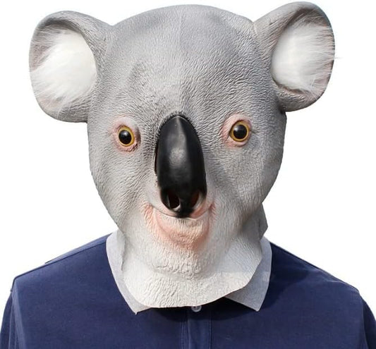 Realistic Koala Mask – Funny Australian Animal Latex Costume Headpiece for Parties, Halloween & Events