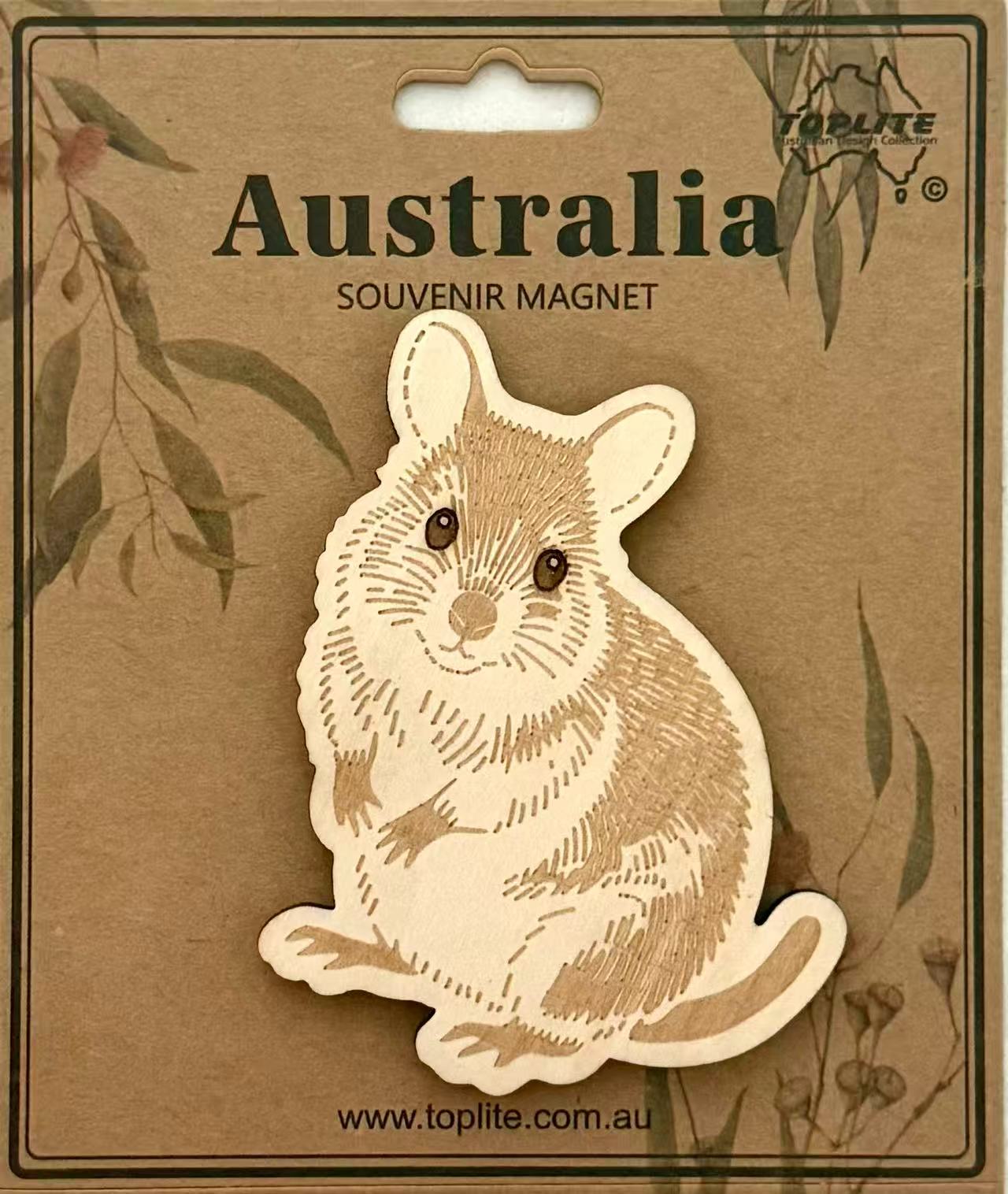Quokka Wooden Fridge Magnet – Australian Souvenir Gift | Engraved Timber Animal Magnet