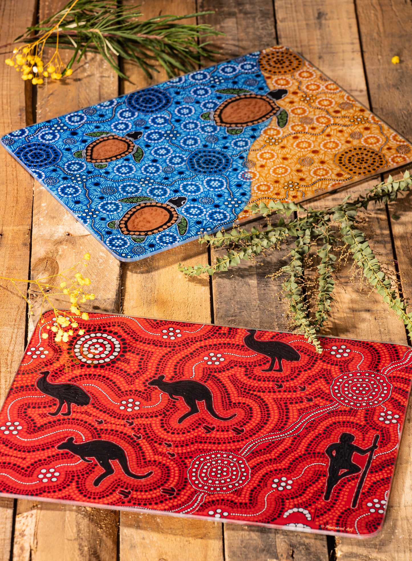 Ashdene Maarakool Art Cork-Backed Placemats | Set of 4 | Aboriginal Dot Art Australian Wildlife Design