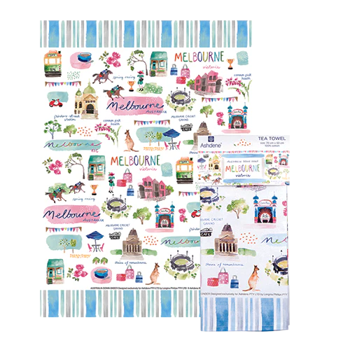 Ashdene Melbourne Tea Towel – Australian Souvenir Gift