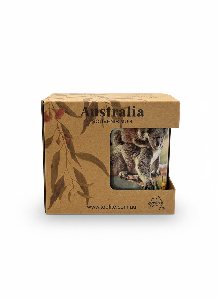 Australia Koala Ceramic Mug – Photo-Real Koala Family Souvenir Coffee Mug