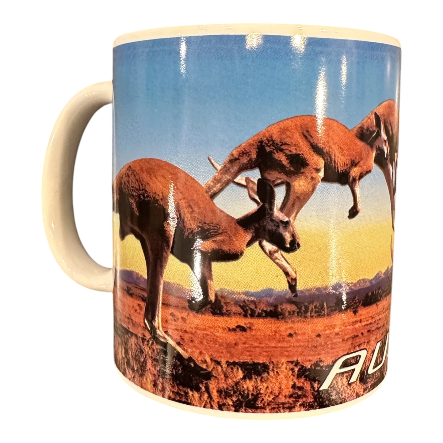 Australia Kangaroo Ceramic Mug – Photo-Real Outback Souvenir Coffee Mug