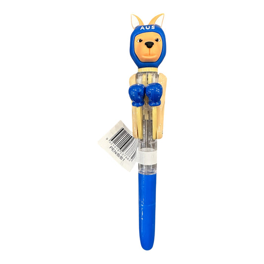 Boxing Kangaroo Novelty Pen – Blue Australia Souvenir Pen with Punching Action
