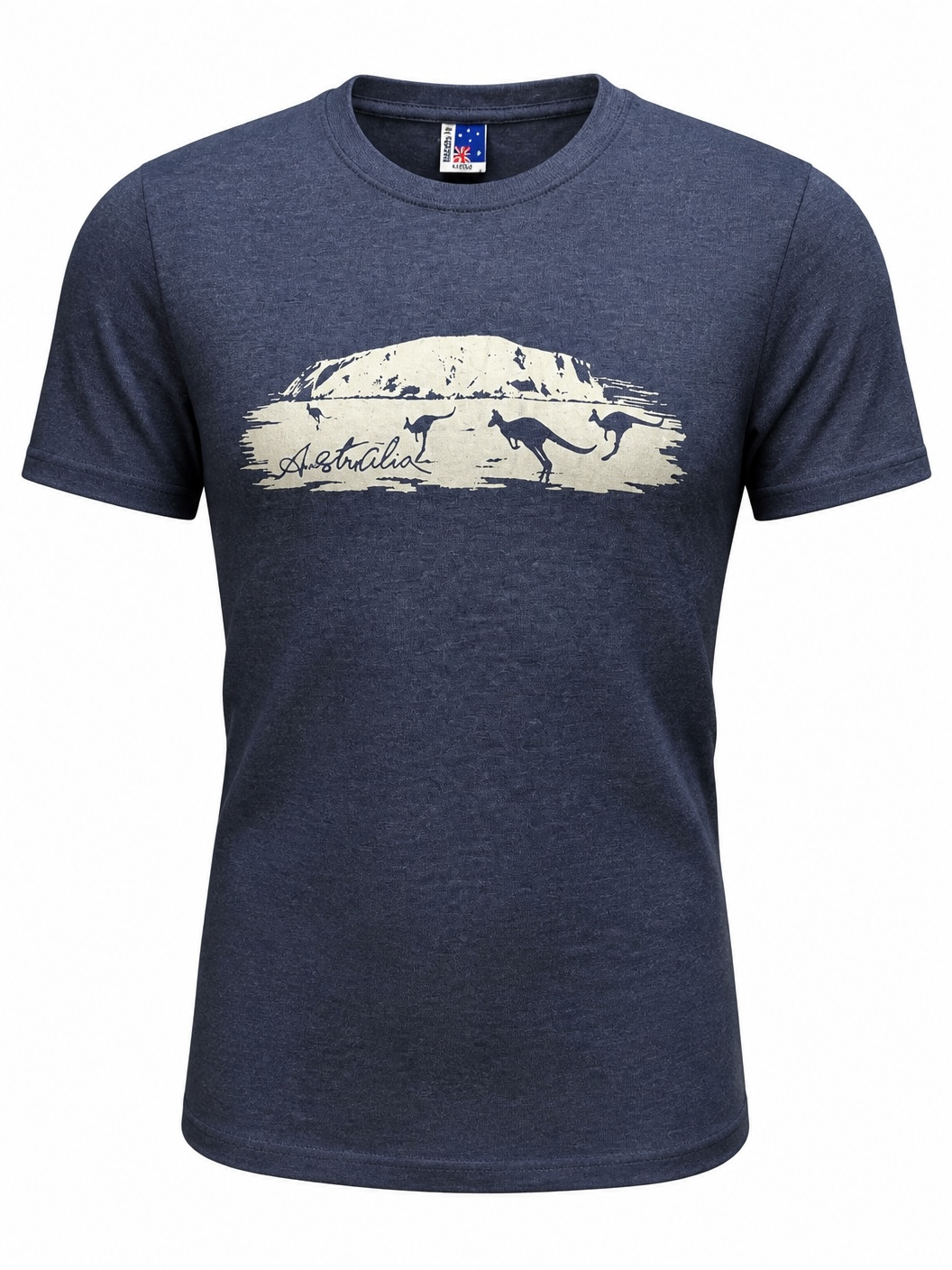 Australia Uluru Kangaroo T-Shirt – Navy Graphic Tee