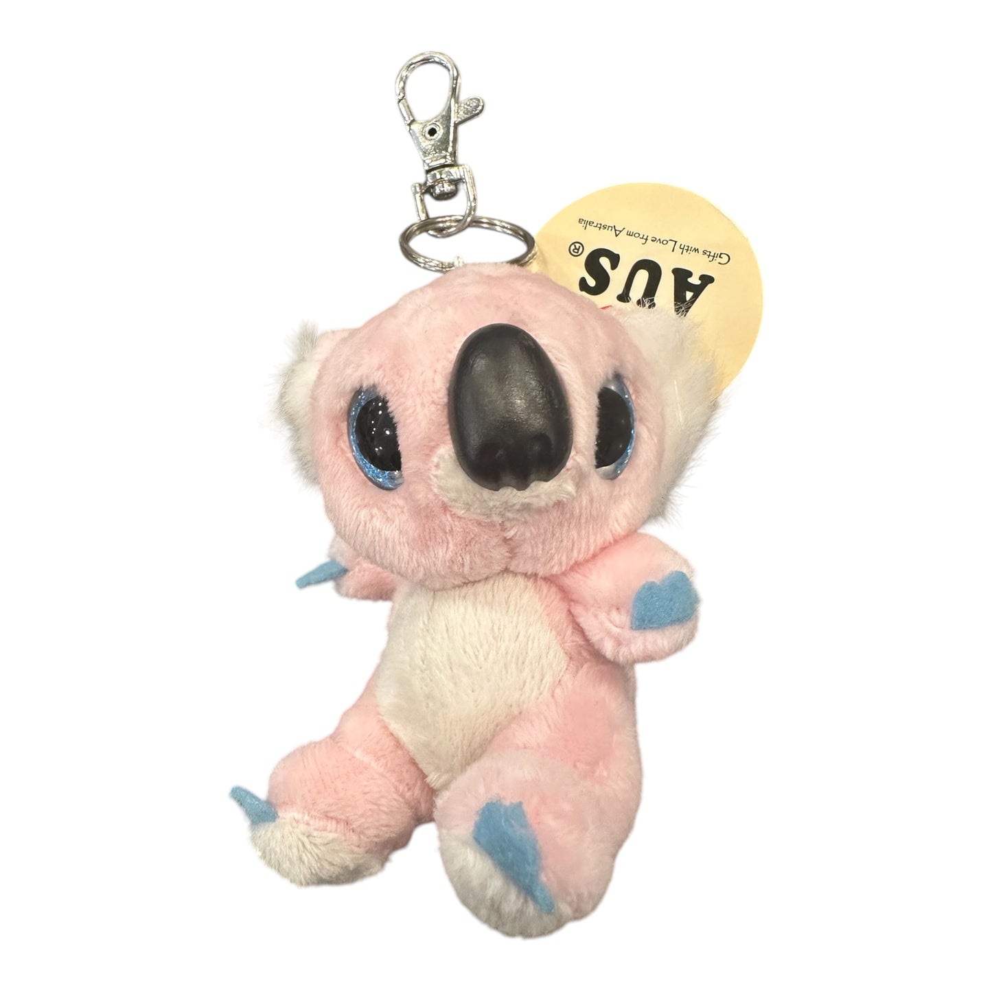 Australia Pink Koala Plush Keyring – Big Eyes Soft Toy Keychain Souvenir