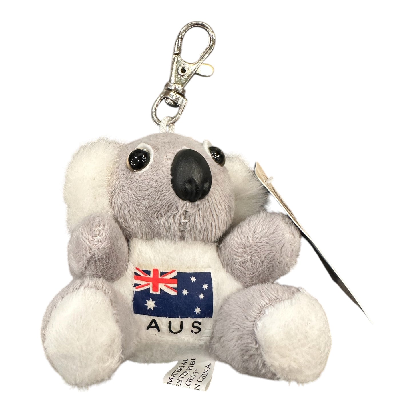 Australia Koala Plush Keyring – Flag Bib Soft Toy Keychain