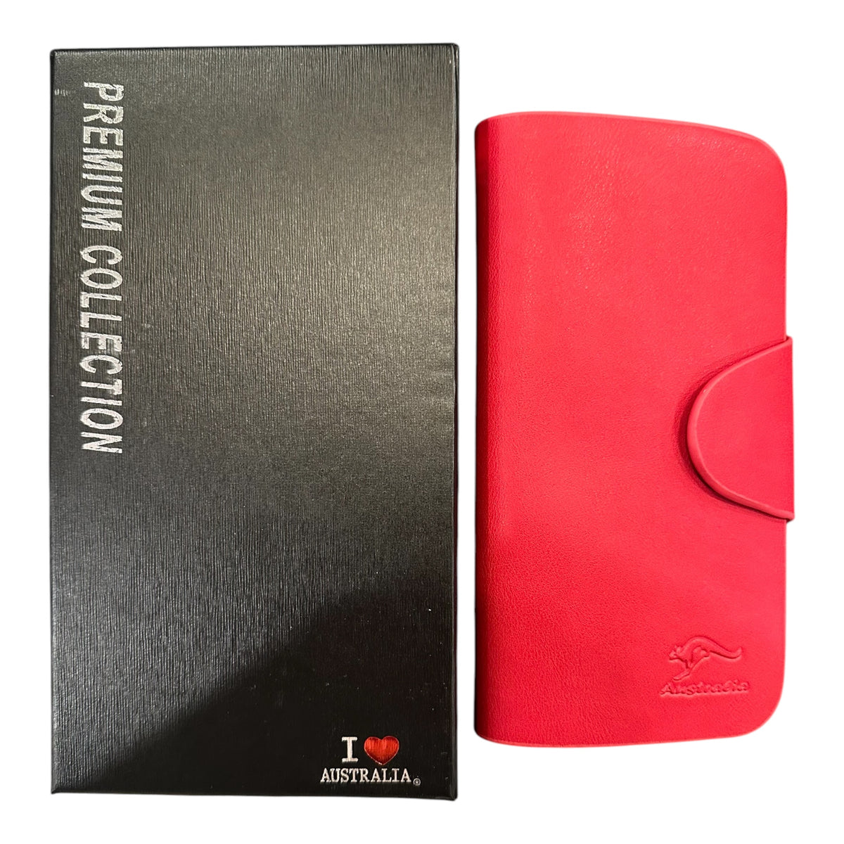 Australia Kangaroo Leather Ladies Wallet – Red, Premium Collection, Gift Boxed