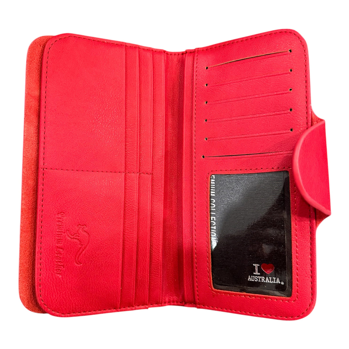 Australia Kangaroo Leather Ladies Wallet – Red, Premium Collection, Gift Boxed