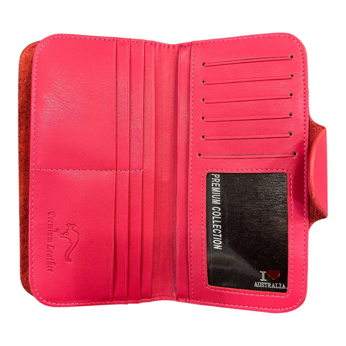 Australia Kangaroo Leather Ladies Wallet – Burgundy, Premium Collection, Gift Boxed