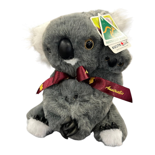 Australian Made Koala & Babies Plush Toy – Mother Koala with 2 Babies, 21cm