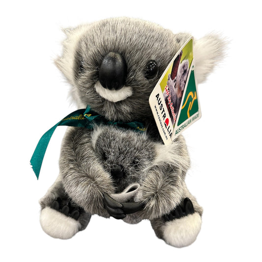 Australian Made Koala & Baby Plush Toy – Mother Koala with 1 Baby, 21cm