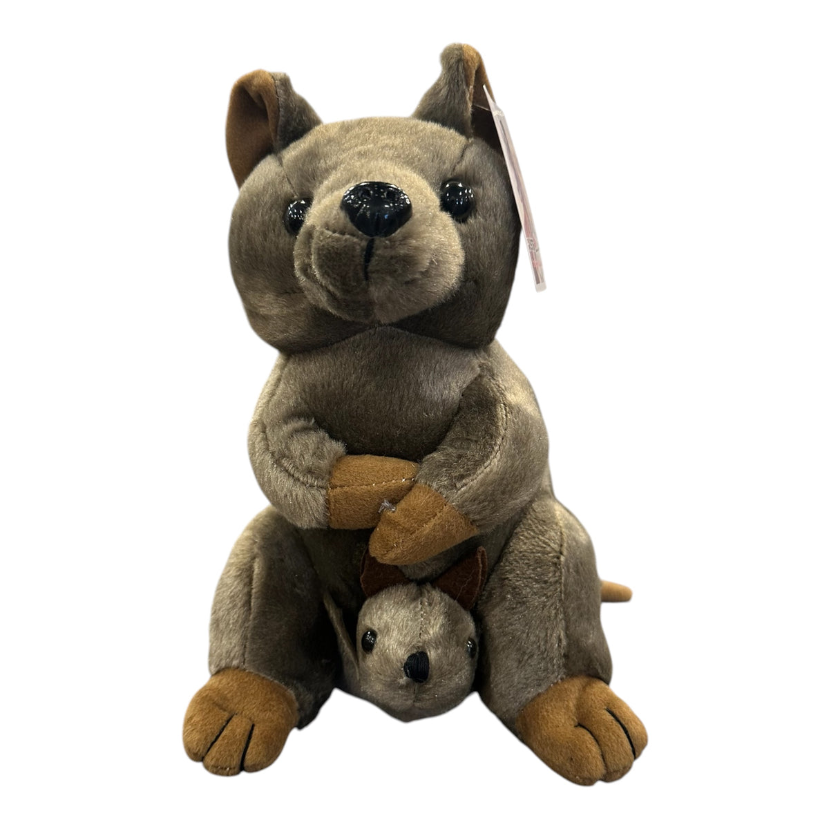 Quokka Plush Toy with Baby – Realistic Soft Toy, 26cm