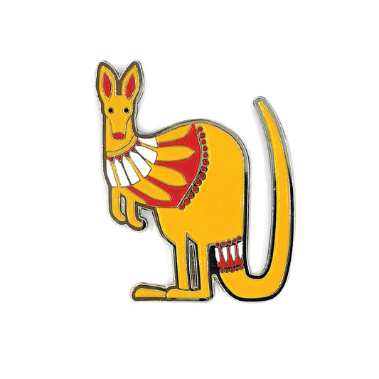 Scandi Kangaroo Hat Pin by DBL Design by Leonard – Scandi Inspired Enamel Pin Badge