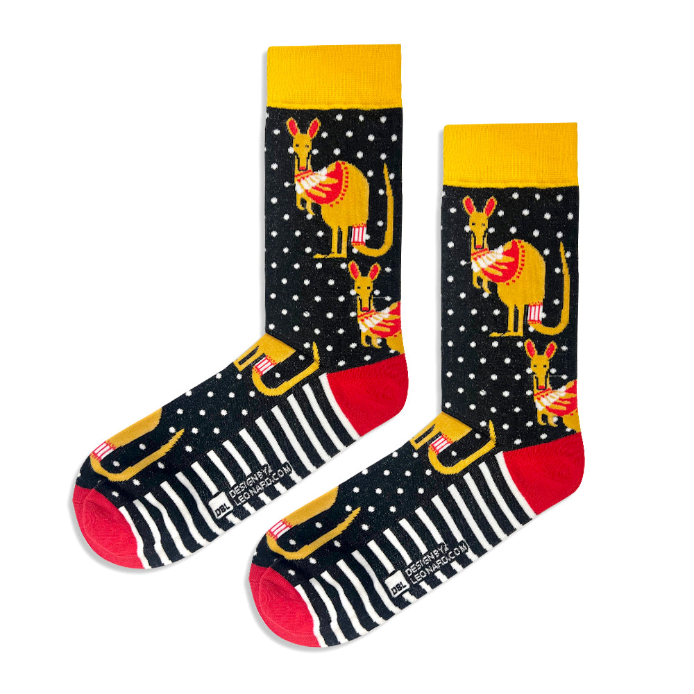 DBL Designer Socks – Scandi Kangaroo Design