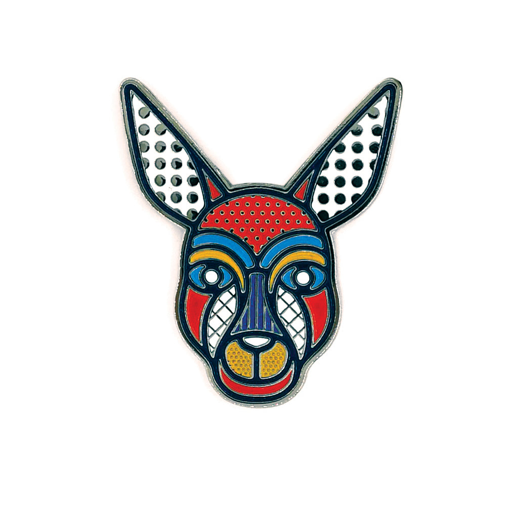 Pop Kangaroo Hat Pin by DBL Design by Leonard – Pop Art Enamel Pin Badge
