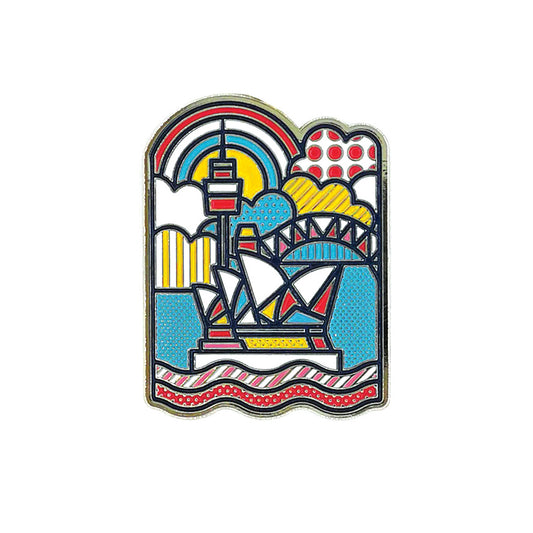 Pop SOH Hat Pin by DBL Design by Leonard – Pop Art Sydney Opera House Enamel Pin Badge