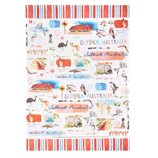 Ashdene Outback Australia Tea Towel – Australian Souvenir Gift